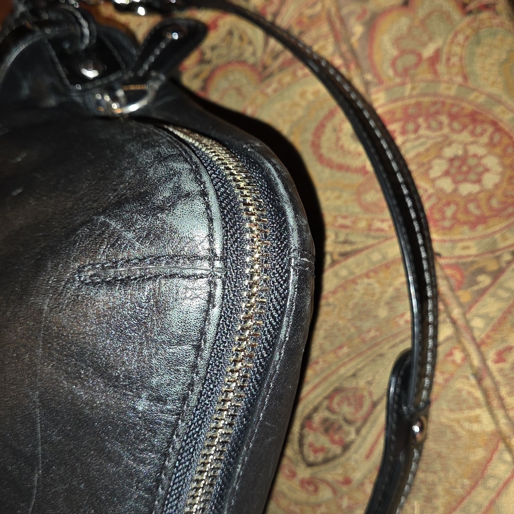 Coach Bonnie Foldover Bag 13380 Black Leather Shoulderbag MSRP $498 2008 EUC - Picture 15 of 16
